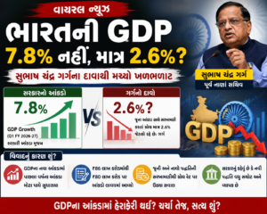 ભારતની GDP 7.8% નહીં, માત્ર 2.6%? સુભાષ ચંદ્ર ગર્ગના દાવાથી મચ્યો ખળભળાટ; સરકારના આંકડા સામે ઉઠ્યા ગંભીર સવાલ