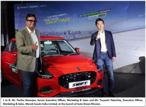 Maruti Suzuki Launches Auto Green Mission with the introduction of Automatic S-CNG Swift, Dzire and Baleno