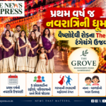 પ્રથમ વર્ષ જ નવરાત્રિની ધૂમ! વૈષ્ણોદેવી રોડના The Groveમાં રંગેચંગે Garba Celebration